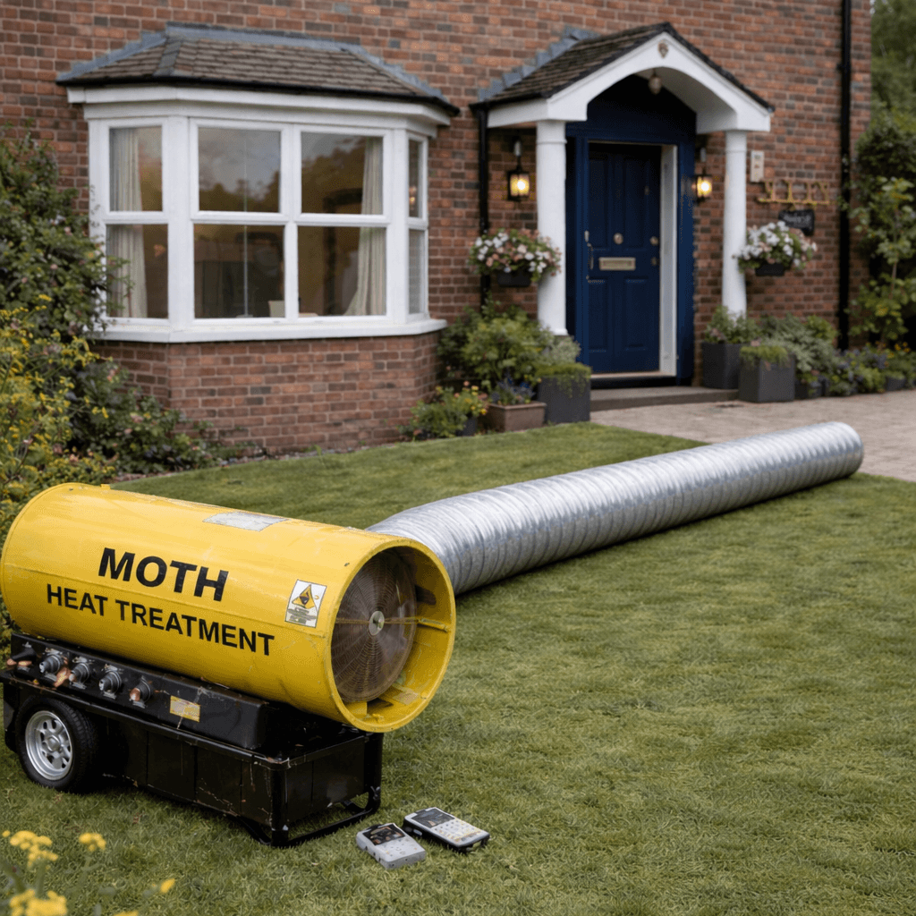 LOCAL PEST CONTROL, Hertfordshire, Bedfordshire, Essex & London. Services: Moth Heat Treatments. Professional Moth Heat Treatments in Hertfordshire, Bedfordshire, Essex, and London