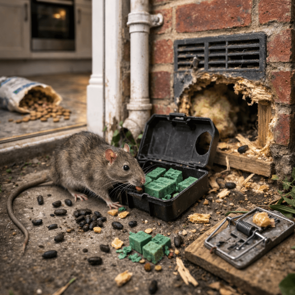 LOCAL PEST CONTROL, Hertfordshire, Bedfordshire, Essex & London. Pests Our Team Eliminate - Rats.